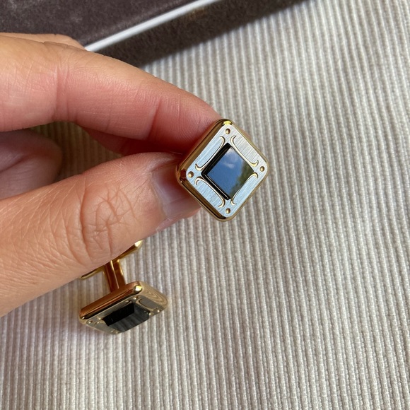 Vintage Swank mens square cuff links with original box - Picture 7 of 14